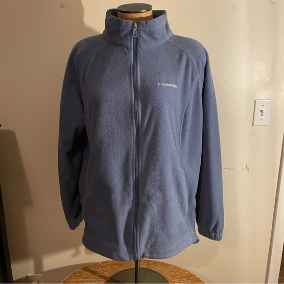 Columbia men’s zip up blue fleece jacket size 2X - Picture 1 of 4